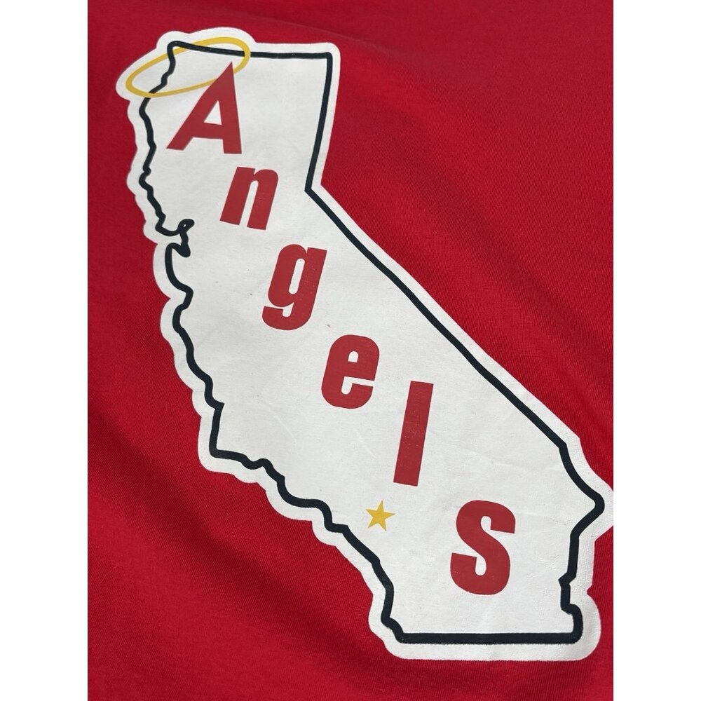 Shohei Ohtani Los Angeles Angels Adult XL Ringer Graphic TShirt No. 17 Red Nikon - Picture 8 of 13